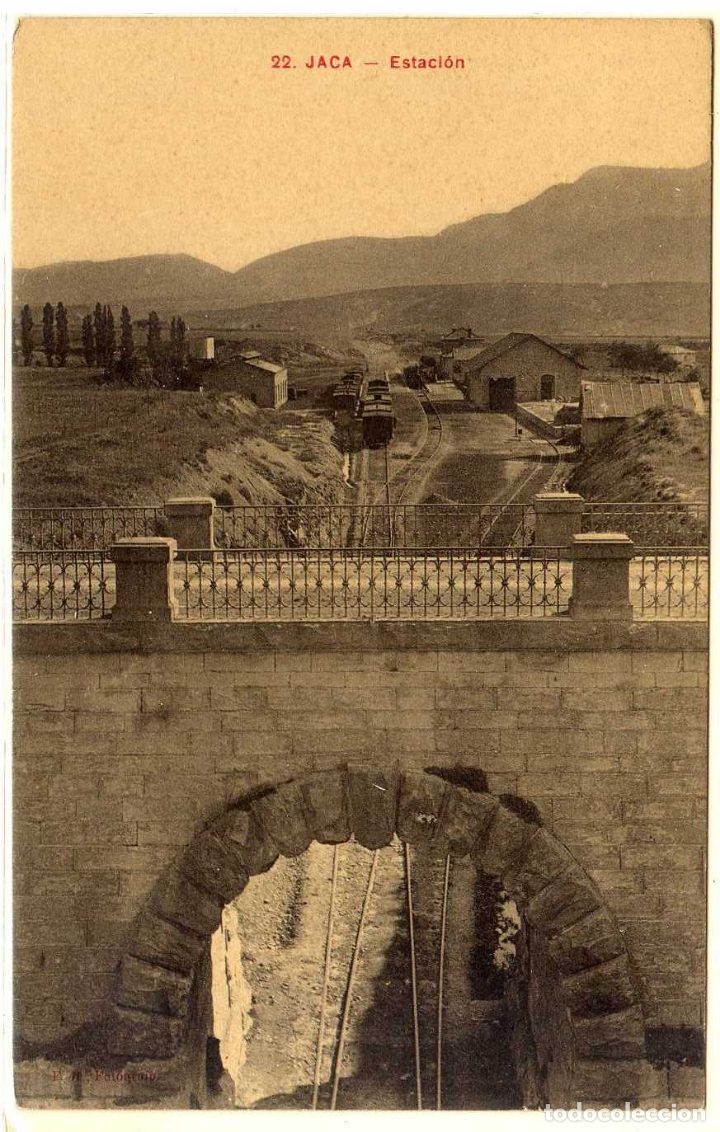 Postales: POSTAL JACA (HUESCA) - ESTACION - Foto 1