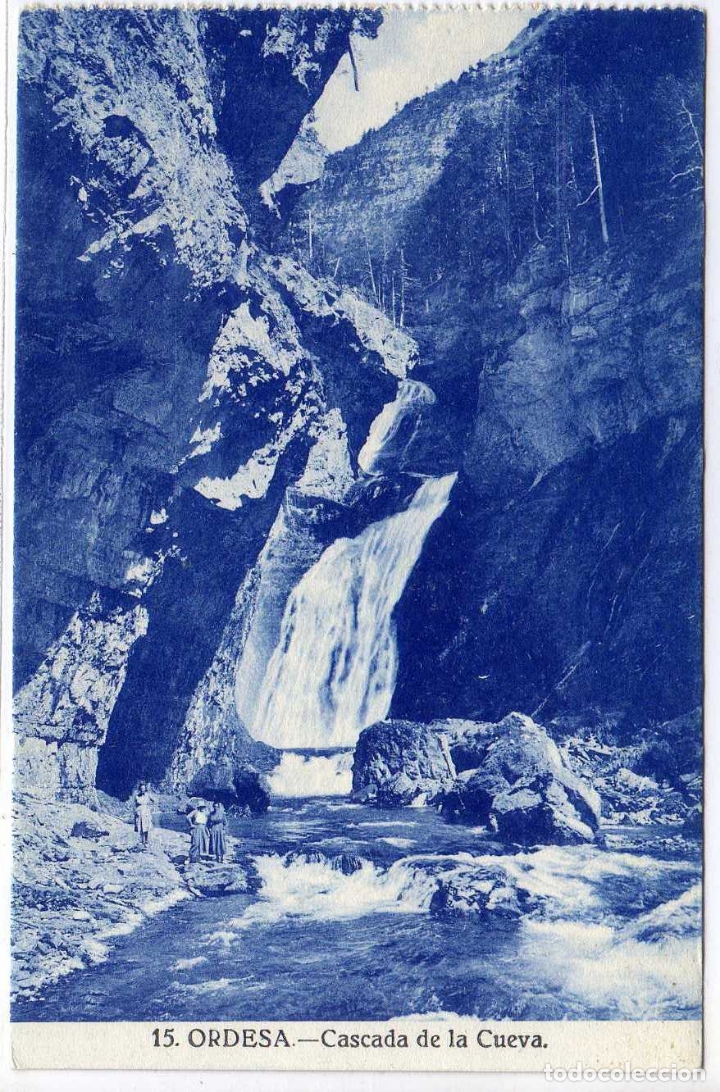 Postales: POSTAL ORDESA (HUESCA) - CASCADA DE LA CUEVA - Foto 1