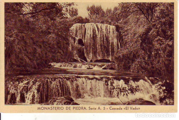 Postales: ZARAGOZA - MONASTERIO DE PIEDRA - CASCADA EL VADO - Foto 1