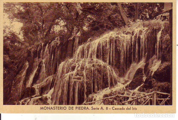 Postales: ZARAGOZA - MONASTERIO DE PIEDRA - CASCADA  DEL IRIS - Foto 1