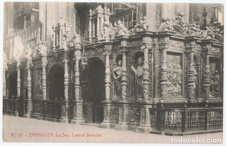 Postales: POSTAL ZARAGOZA LA SEO LATERAL DERECHA - Foto 1