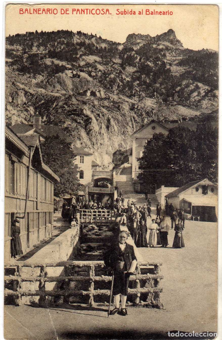 Postkarten: PRECIOSA POSTAL - BALNEARIO DE PANTICOSA (HUESCA) - SUBIDA AL BALNEARIO