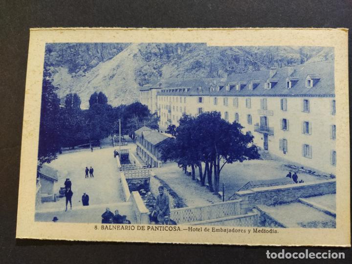 Postkarten: HUESCA-BALNEARIO DE PANTICOSA-HOTEL DE EMBAJADORES Y MEDIODIA-POSTAL ANTIGUA-(64.814)