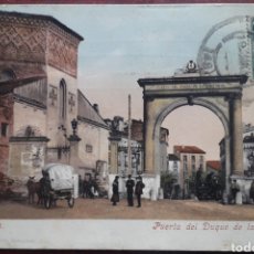 Postales: ZARAGOZA - PUERTA DEL DUQUE DE LA VICTORIA - DORSO NO DIVIDIDO - CIRCULADA EN 1905. Lote 184830486