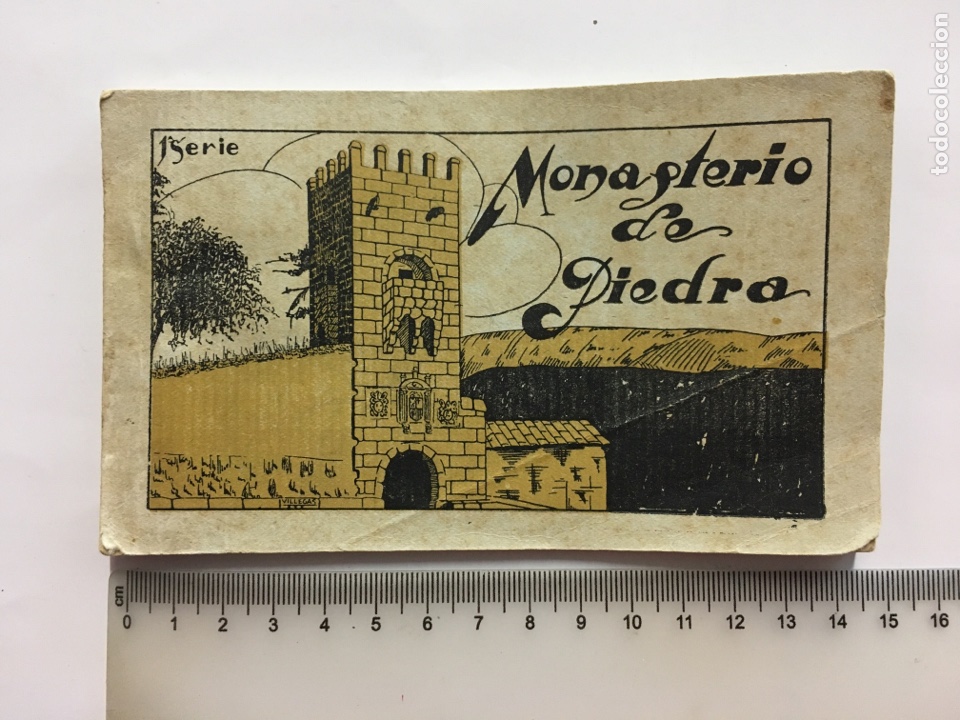 Postcards: POSTALES. BLOC POSTAL. MONASTERIO DE PIEDRA. 1&ordf; SERIE. 12 VISTAS. VILLEGAS. H. 1930?.