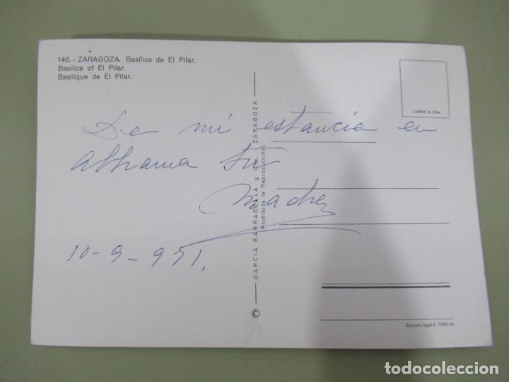 Postales: Zaragoza - Bas&iacute;lica de El Pilar - Escrita - Foto 2
