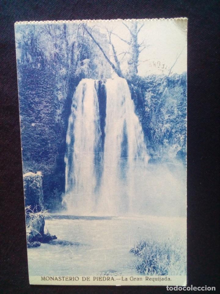 Postales: Postal Monasterio de Piedra La Gran Requijada circulada - Foto 1