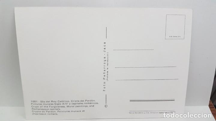 Postales: ANTIGUA POSTAL DE ZARAGOZA. SOS DEL REY CAT&Oacute;LICO. CRIPTA DEL PERD&Oacute;N - Foto 2