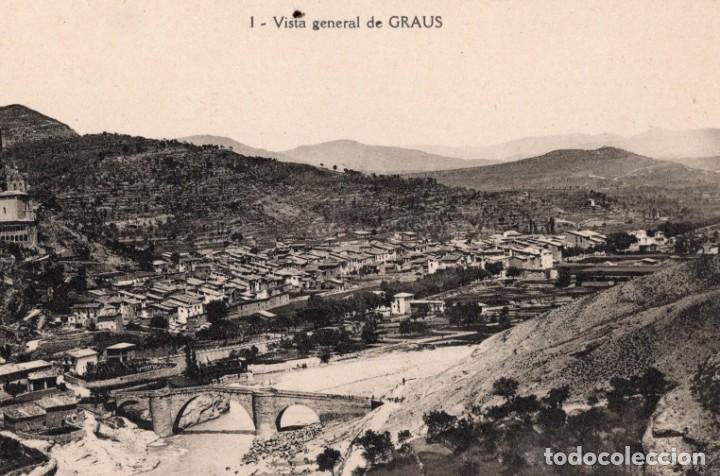 Postales: graus. 1 vista general. aguilar - Foto 1