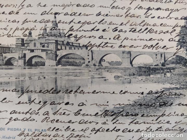 Postkarten: ZARAGOZA-EL PUENTE DE PIEDRA Y EL PILAR-1192-HAUSER Y MENET-REVERSO SIN DIVIDIR-(66.325)