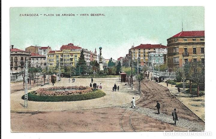 Postkarten: A100-FOTO -POSTAL ANTIGUA DE -ZARAGOZA - PLAZA DE ARAGON VISTA GENERAL- NUEVA S/c.