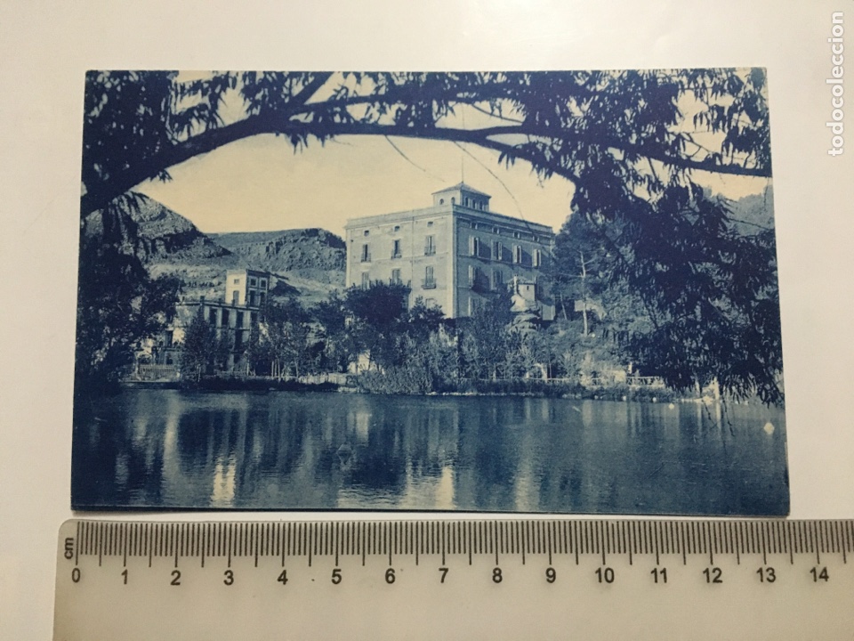 Postkarten: POSTAL. TERMAS PALLARES. ALHAMA DE ARAGON. PALACIO Y LAGO NAVEGABLE. FOT&Oacute;GRAFO?. H. 1920?.