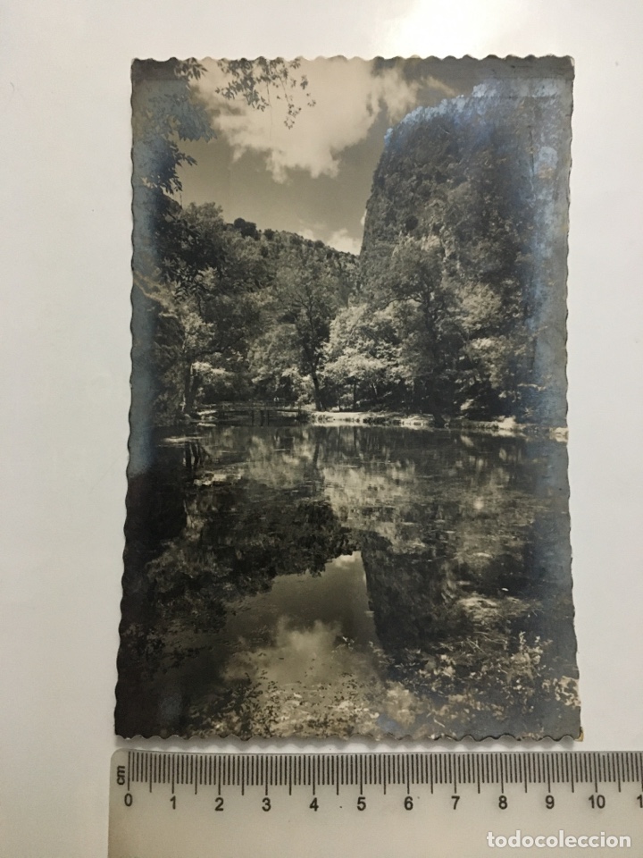 Postales: POSTAL. MONASTERIO DE PIEDRA. LAGO DEL ESPEJO. GARC&Iacute;A GARRABELLA Y C&Iacute;A. H. 1958?.