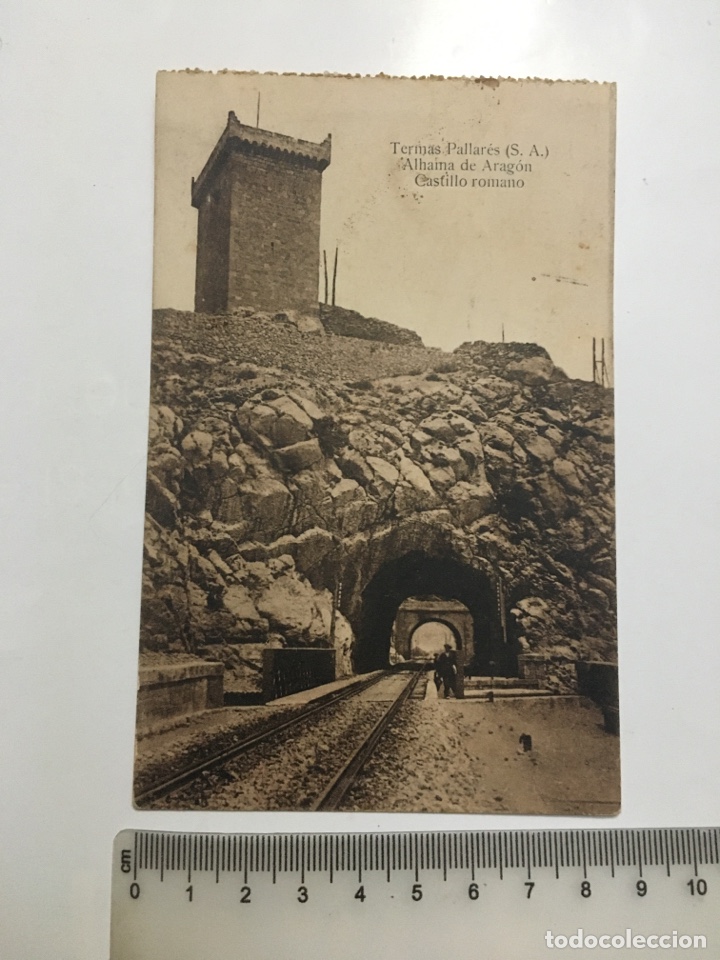 Postkarten: POSTAL. TERMAS PALLARES. ALHAMA DE ARAG&Oacute;N. CASTILLO ROMANO. FOTOTIPIA CASTA&Ntilde;EIRA. H. 1920?.
