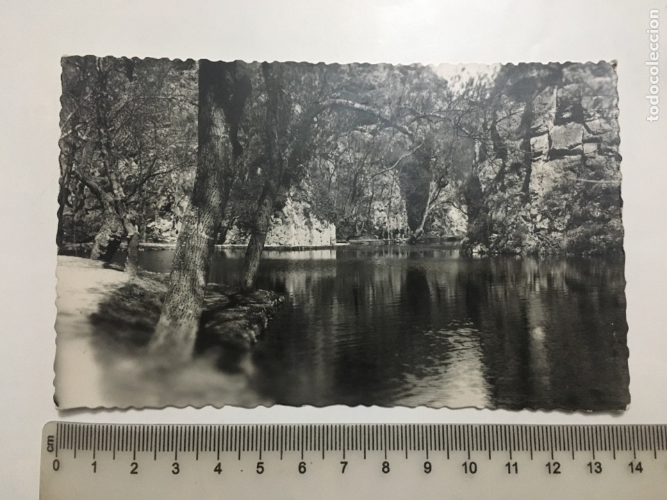 Postales: POSTAL. MONASTERIO DE PIEDRA. LAGO DEL ESPEJO Y PE&Ntilde;A DEL DIABLO. GARC&Iacute;A GARRABELLA Y C&Iacute;A. H. 1958?.