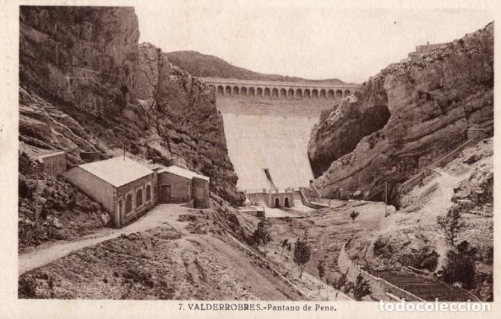 Postales: valderrobres. 7 pantano de pena - Foto 1