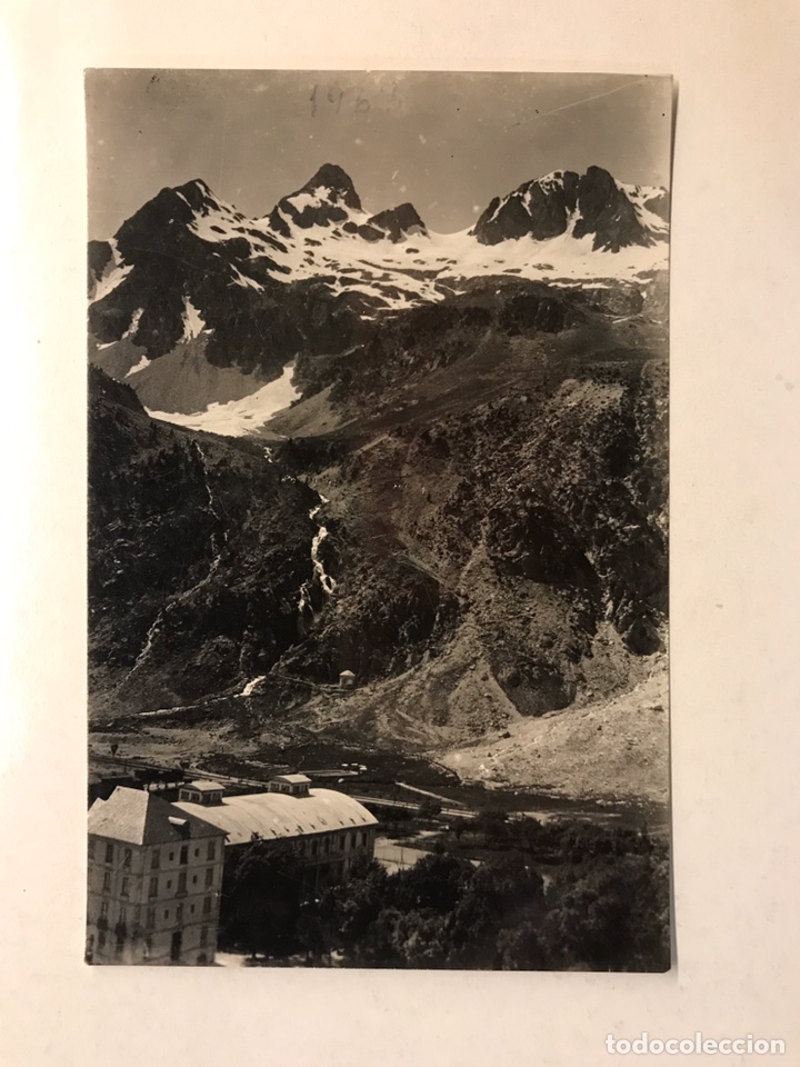 Postales: BALNEARIO DE PANTICOSA (Huesca) Postal No.7, Vista Parcial y Macizo del Infierno (h.1950?)