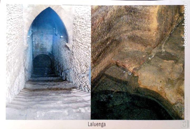 Postales: Laluenga. Diputaci&oacute;n de Huesca. Explicaci&oacute;n y se&ntilde;ales de haber estado pegada en el dorso.