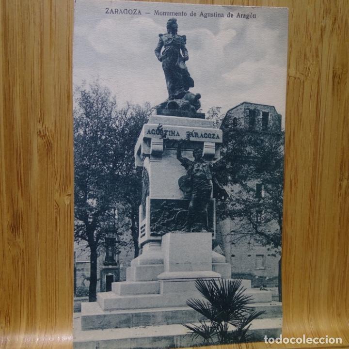 Postales: Postal de Zaragoza.monumento Agustina de Arag&oacute;n.