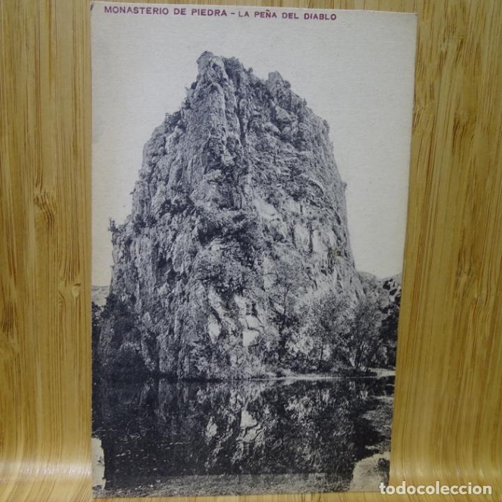 Postais: Postal del monasterio de piedra.la Pe&ntilde;a del diablo.m.ramos y Cobos.