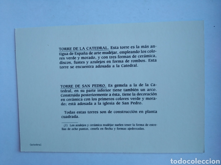 Postales: Postal Teruel catedral torre - Foto 2