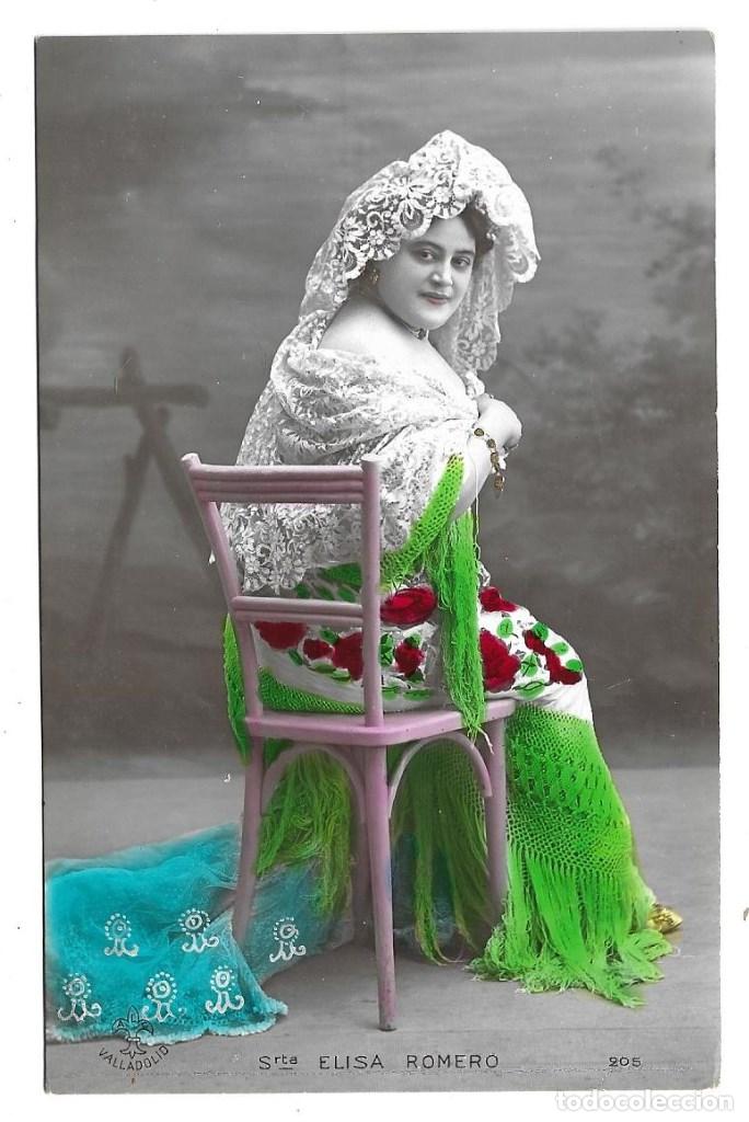 Postales: A100- FOTO-POSTAL - ELISA ROMERO ARTISTA ACTRIZ CUPLETISTA - ESCRITAS EN ATECA EL 30- 7 -1.916