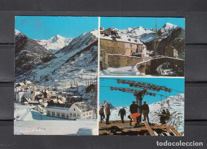 Postales: SALLENT DE G&Aacute;LLEGO. VISTA PARCIAL. PUENTE Y TELESILLA