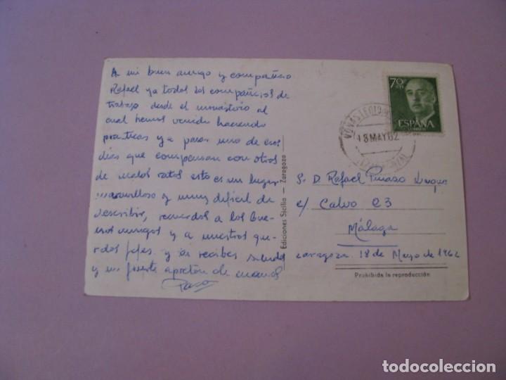 Postales: MONASTERIO DE PIEDRA. ED. SICILIA. CIRCULADA 1962. - Foto 2