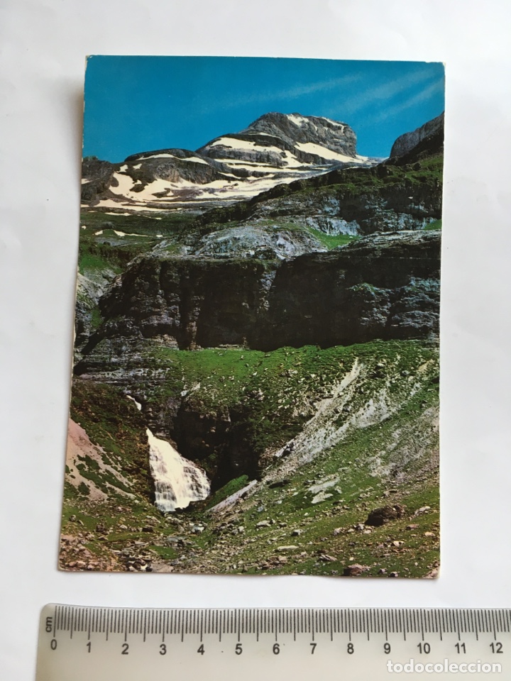 Postales: POSTAL. PARQUE NACIONAL DE ORDESA. COLA DE CABALLO. AL FONDO EL CILINDRO. EDICIONES SICILIA.