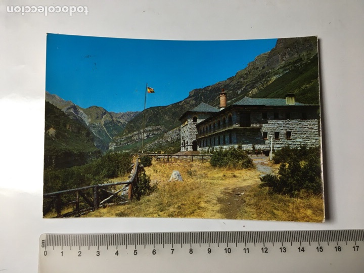 Postales: POSTAL. PARQUE NACIONAL DE ORDESA. PARADOR NACIONAL. AL FONDO LA TENDE&Ntilde;ERA. EDICIONES SICILIA.