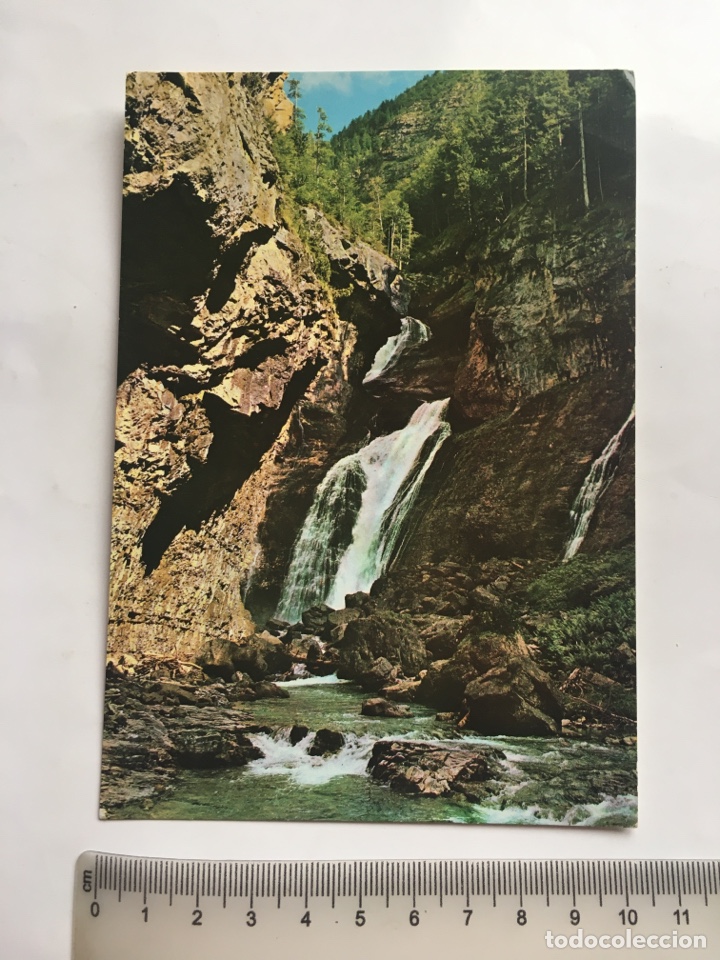 Postales: POSTAL. PARQUE NACIONAL DE ORDESA. CASCADA DEL ESTRECHO. EDICIONES SICILIA.