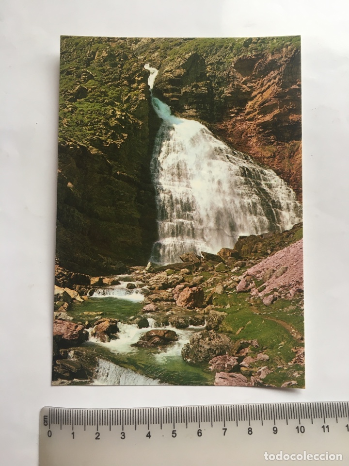 Postales: POSTAL. PARQUE NACIONAL DE ORDESA. CASCADA DE LA COLA DE CABALLO. PAPELER&Iacute;A OSCENSE.