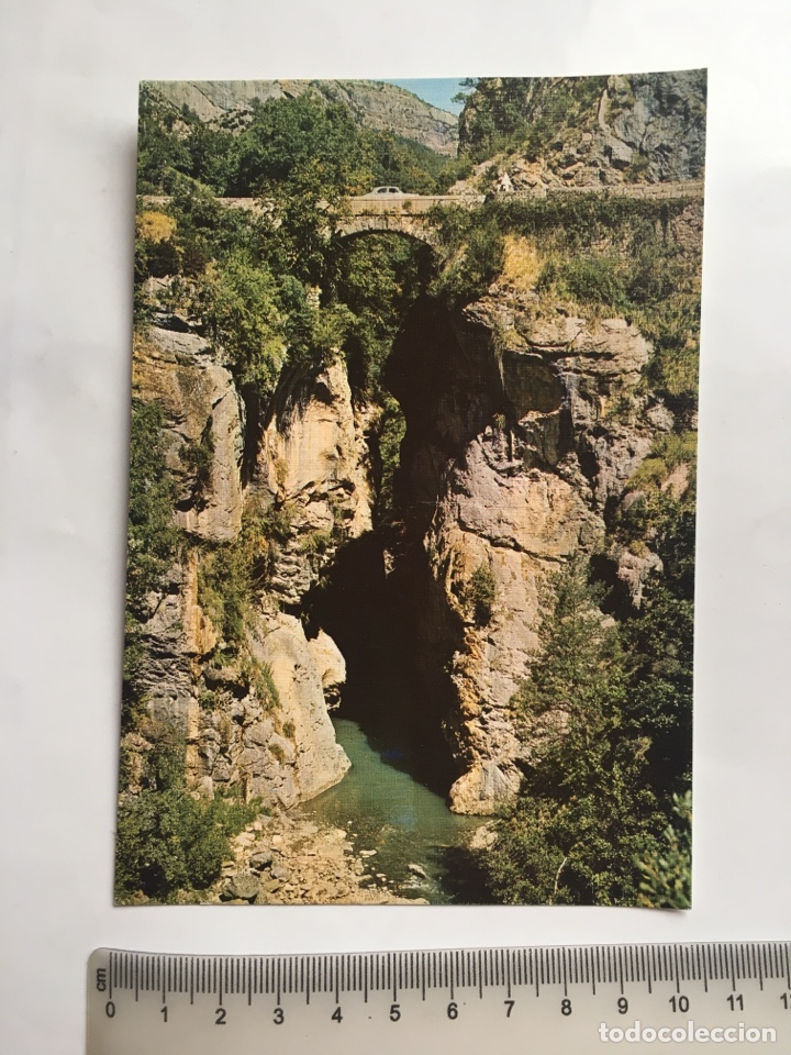Postales: POSTAL. VALLE DE TENA. PUENTE DE RSCARRILLA SOBRE EL R&Iacute;O GALLEGO. EDICIONES SICILIA.