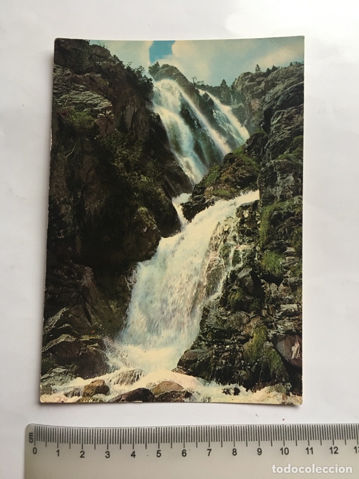 Postales: POSTAL. BALNEARIO DE PANTICOSA. CASCADA DE LAS ARGUALAS. EDICIONES ARRIBAS.