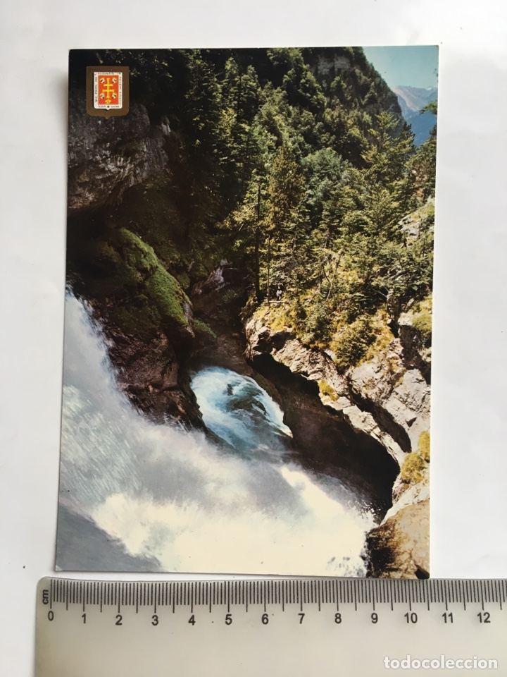 Postales: POSTAL. PARQUE NACIONAL DE ORDESA. CASCADA SUPERIOR DE LA CUEVA. EDICIONES FISA.