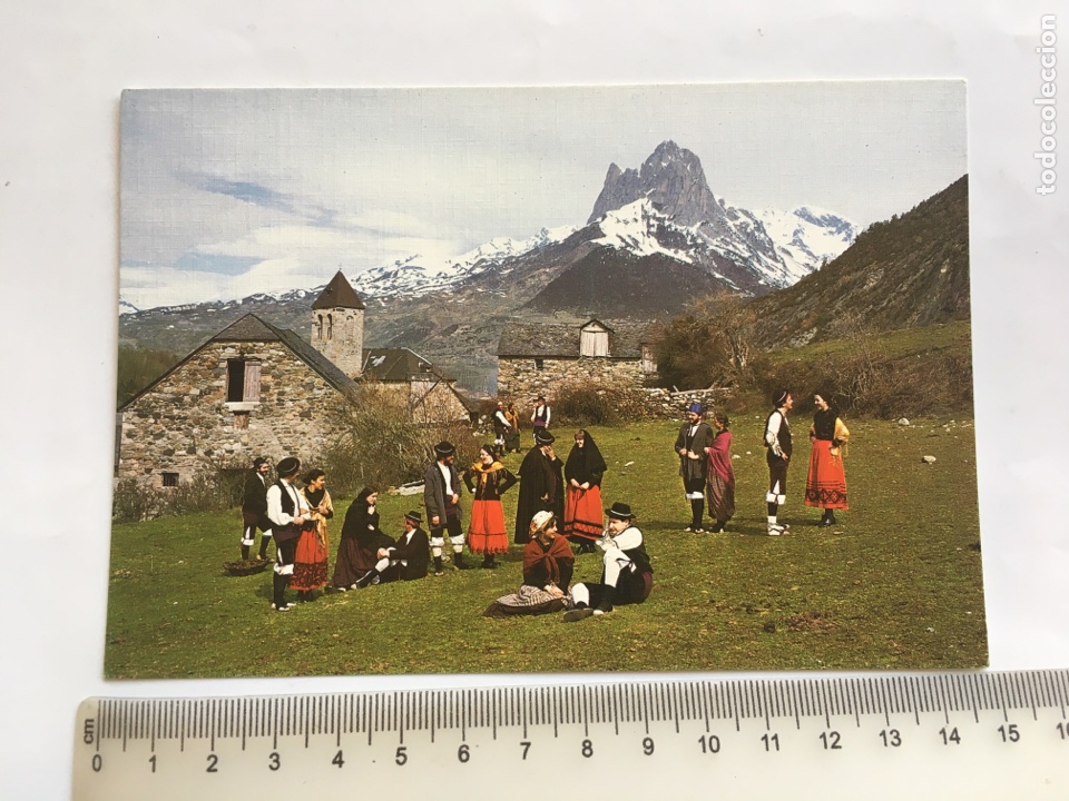 Postales: POSTAL. VALLE DE TENA. LANUZA AL FONDO LA FORATATA. EDICIONES SICILIA.