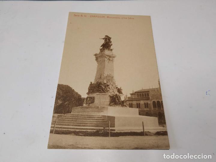 Postales: ZARAGOZA - POSTAL ZARAGOZA - MONUMENTO A LOS SITIOS - Foto 1