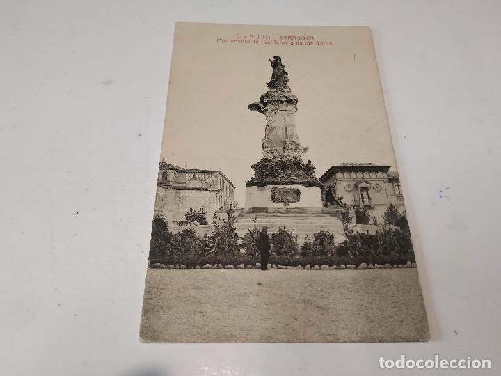 Postales: ZARAGOZA - POSTAL ZARAGOZA - MONUMENTO DEL CENTENARIO DE LOS SITIOS - Foto 1