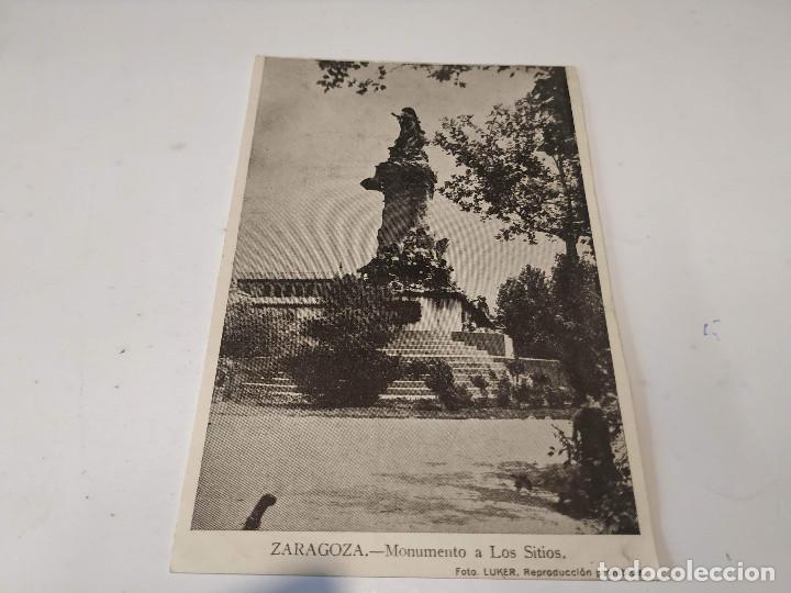 Postales: ZARAGOZA - POSTAL ZARAGOZA - MONUMENTO A LOS SITIOS - Foto 1