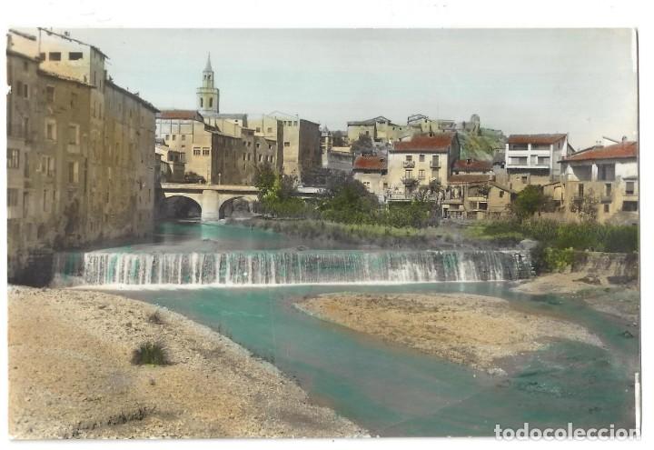 Postales: POSTAL COLOREADA- BARBASTRO.- N&ordm; 28, RIO VERO Y PUENTE DEL PORTILLO. HUESCA- SIN CIRCULAR