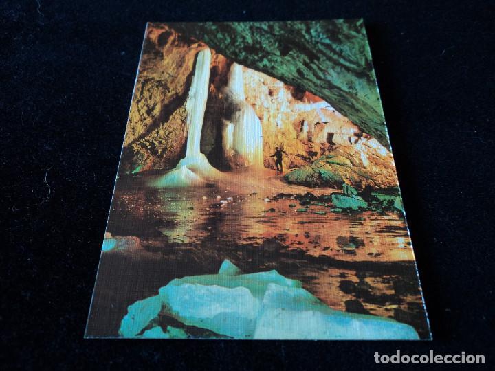 Postales: peque&ntilde;a postal de parque nacional de ordesa gruta helada de casteret 10 x 7 cm
