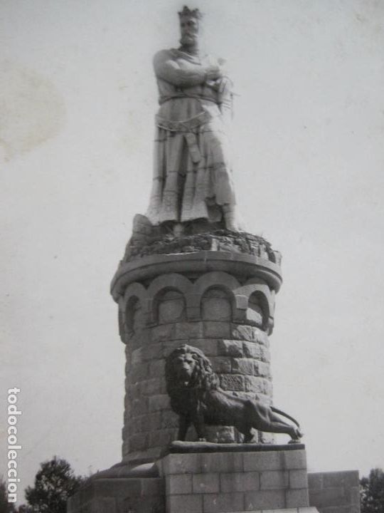Postales: ZARAGOZA-CABEZO DE BUENA VISTA-ESTATUA DON ALFONSO I-FOTO JALON-POSTAL ANTIGUA-(69.720)