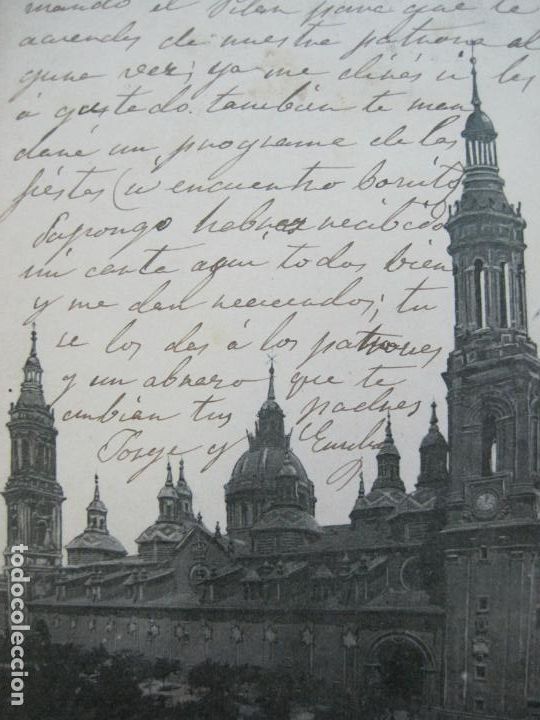 Postcards: ZARAGOZA-TEMPLO Y PLAZA DEL PILAR-POSTAL ANTIGUA-(70.275)