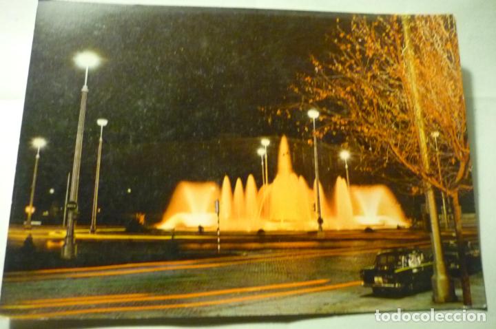 Postales: postal zaragoza.-pl.paraiso fuente luminosa nocturna -coche seat