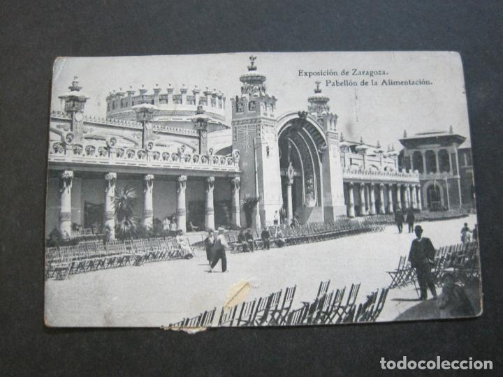 Postales: EXPOSICION DE ZARAGOZA-PABELLON DE ALIMENTACION-IMPRENTA ALEMANA-POSTAL ANTIGUA-(71.969)