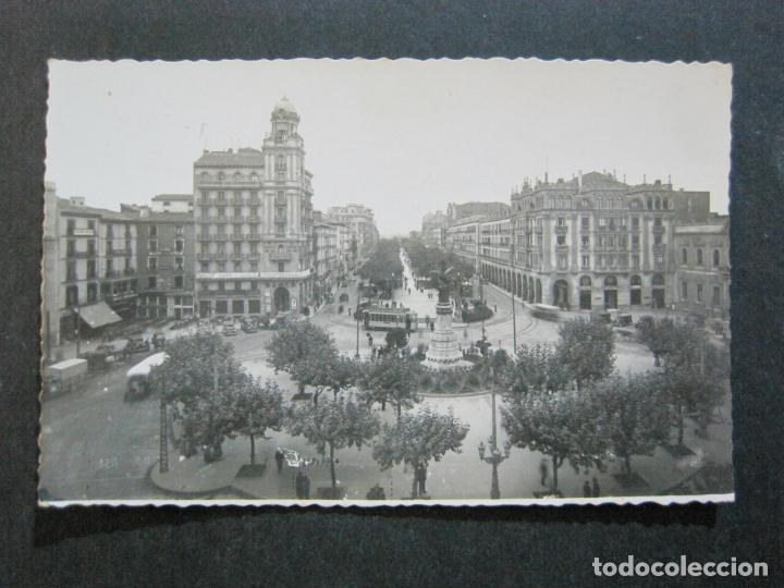 Postales: ZARAGOZA-PLAZA DE ESPA&Ntilde;A-ARRIBAS EDICIONES-4-POSTAL ANTIGUA-(72.037)