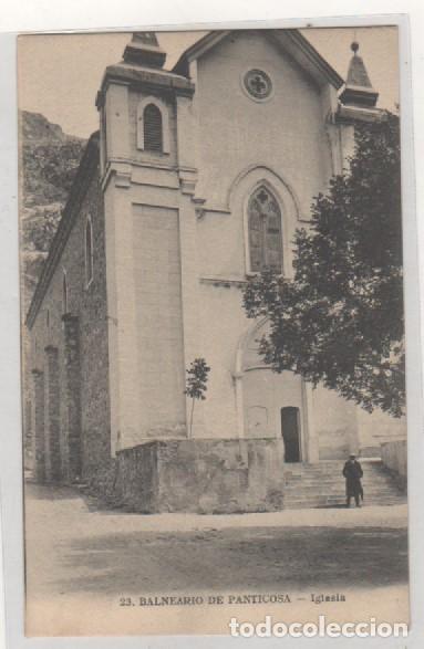 Postkarten: 23 Balneario de Panticosa. Iglesia. Hotel Oriente. Sin circular.