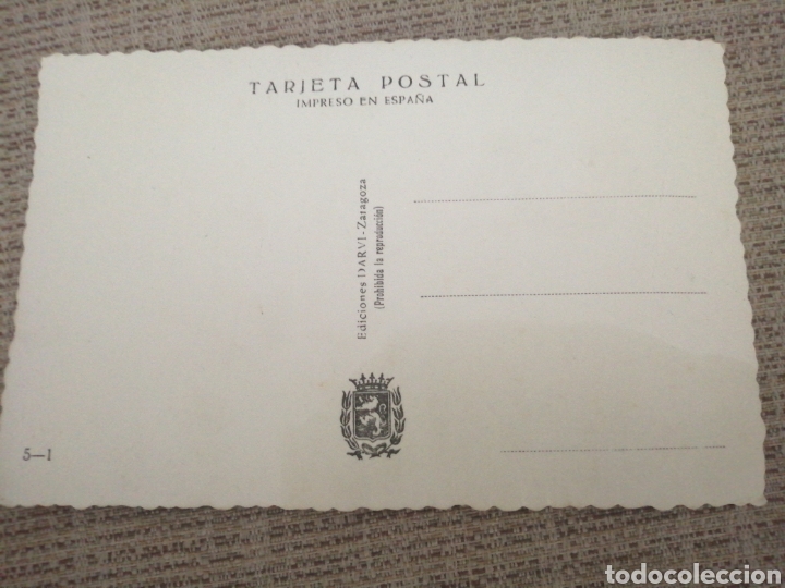 Postales: TARGETA POSTAL ZARAGOZA. SIN CIRCULAR. Ediciones darvin - Foto 2