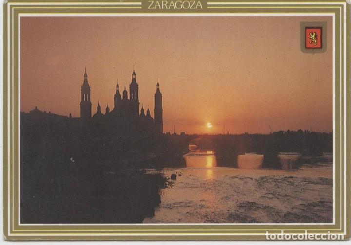 Postales: N&ordm; 307-ZARAGOZA. Bas&iacute;lica del Pilar, R&iacute;o Ebro. Sin circular. Ed. COMERCIAL ESCUDO DE ORO