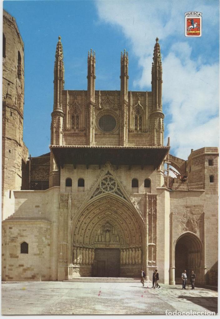 Postales: N&ordm; 2.026-HUESCA. Iglesia Catedral Arte G&oacute;tico. Siglo XIII-XVI. Sin circular. EDICIONES ARRIBAS